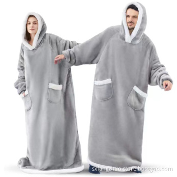 Högkvalitativ icke-giftig överdimensionerad bärbar hoodie sherpa